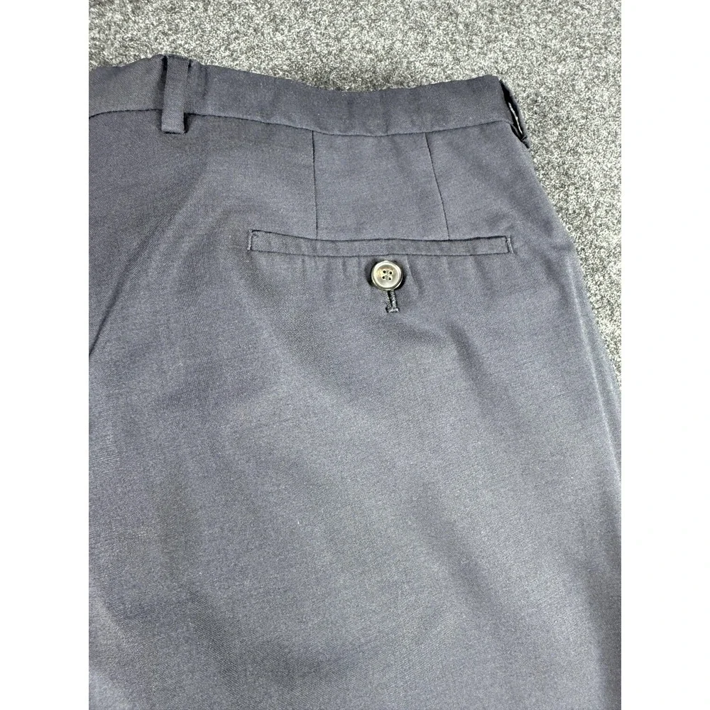 Hugo Boss Dress Pants 38R Navy Virgin Wool‎ Straight Leg Business Career